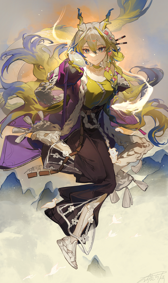 This is a pixiv picture whose title is 画了黍.