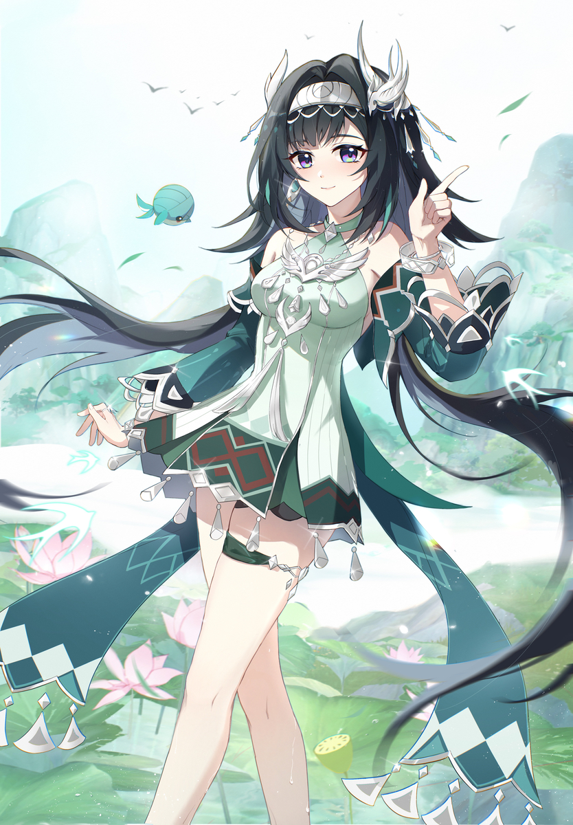 This is a pixiv picture whose title is 幽谷银影.