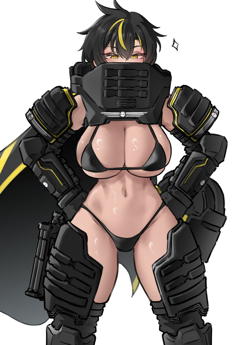This is a pixiv picture whose title is Thicc Helldiver 😎.