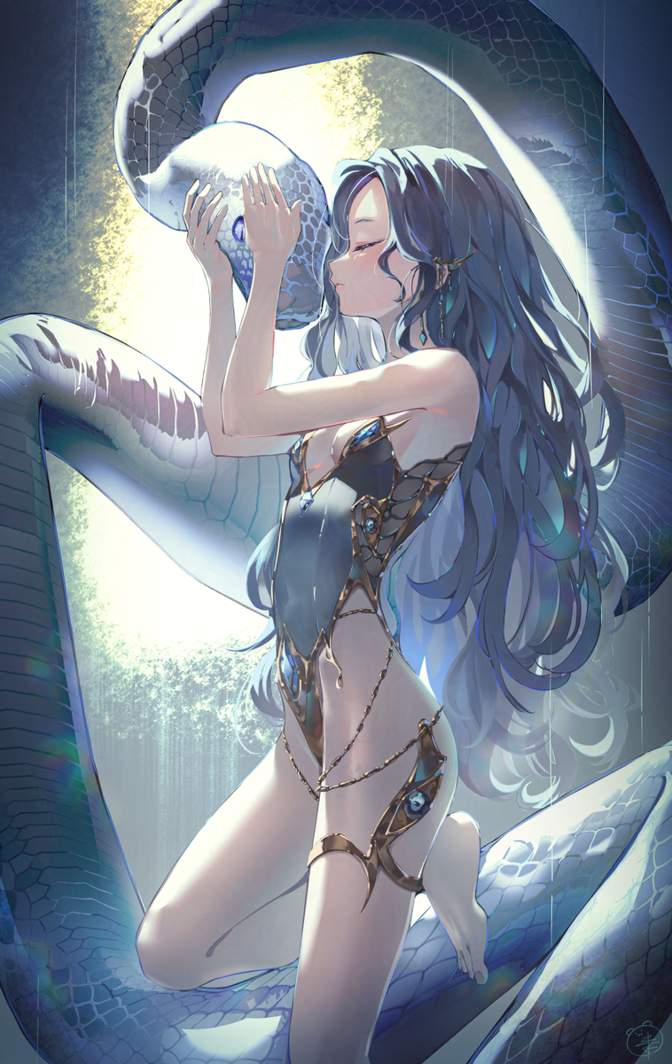 This is a pixiv picture whose title is 靑蛇.