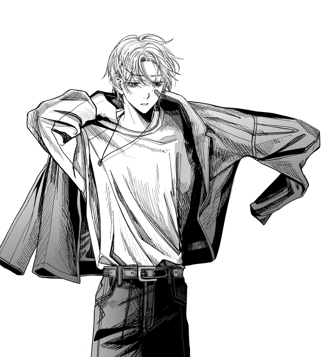 This is a pixiv picture whose title is 羽織って、着る.