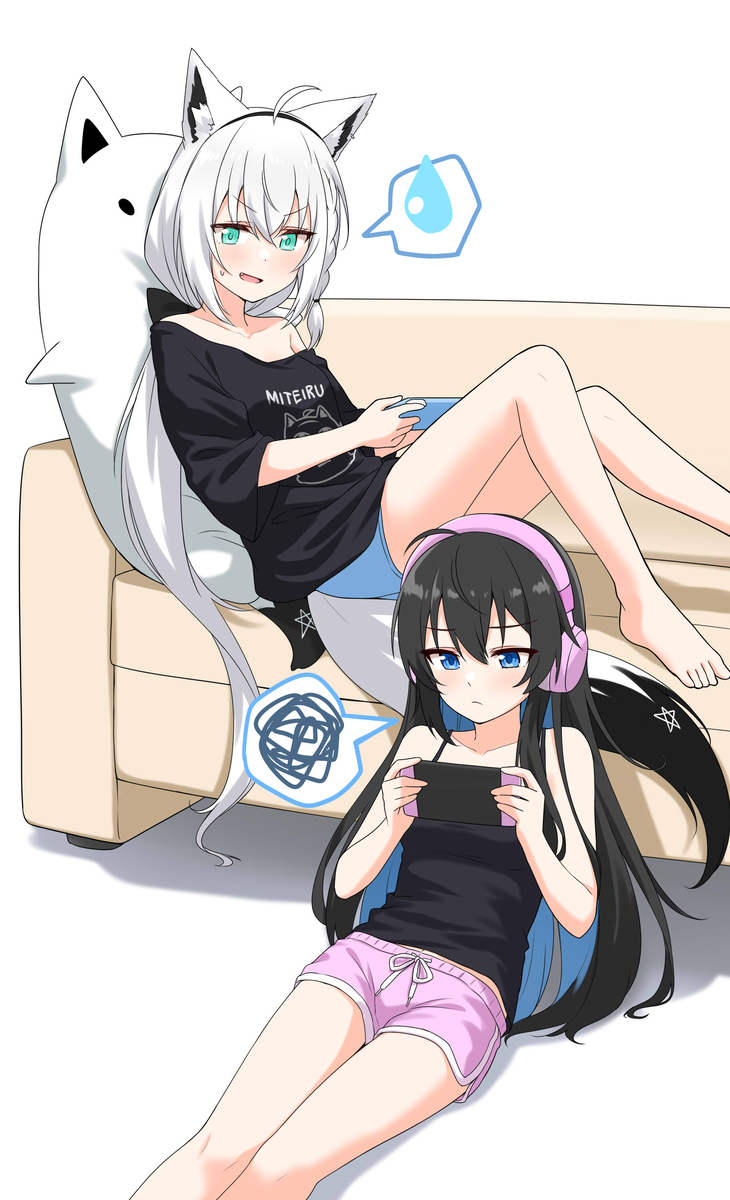 This is a pixiv picture whose title is フワフワ枕.