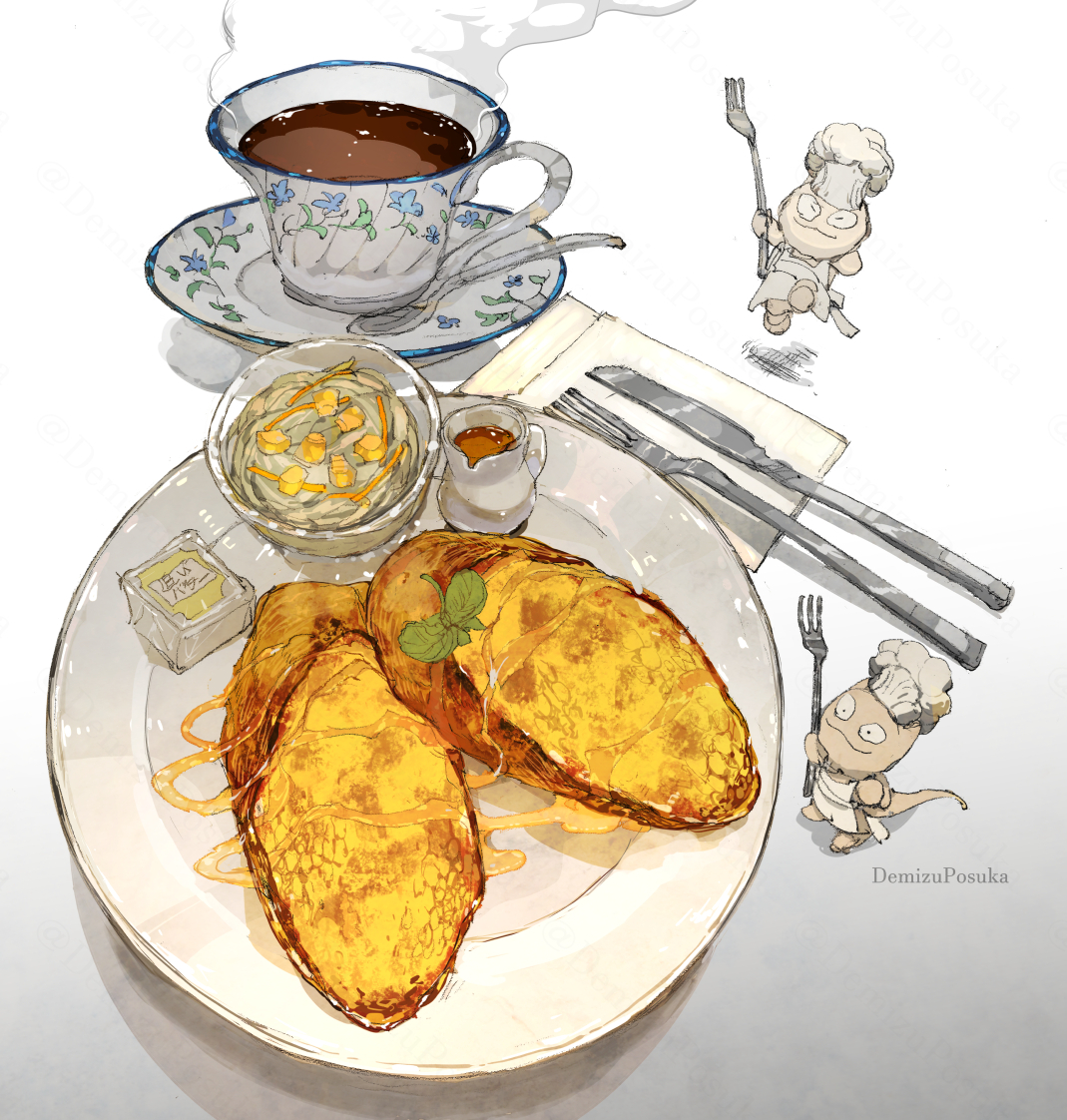 This is a pixiv picture whose title is モーニングな朝食.