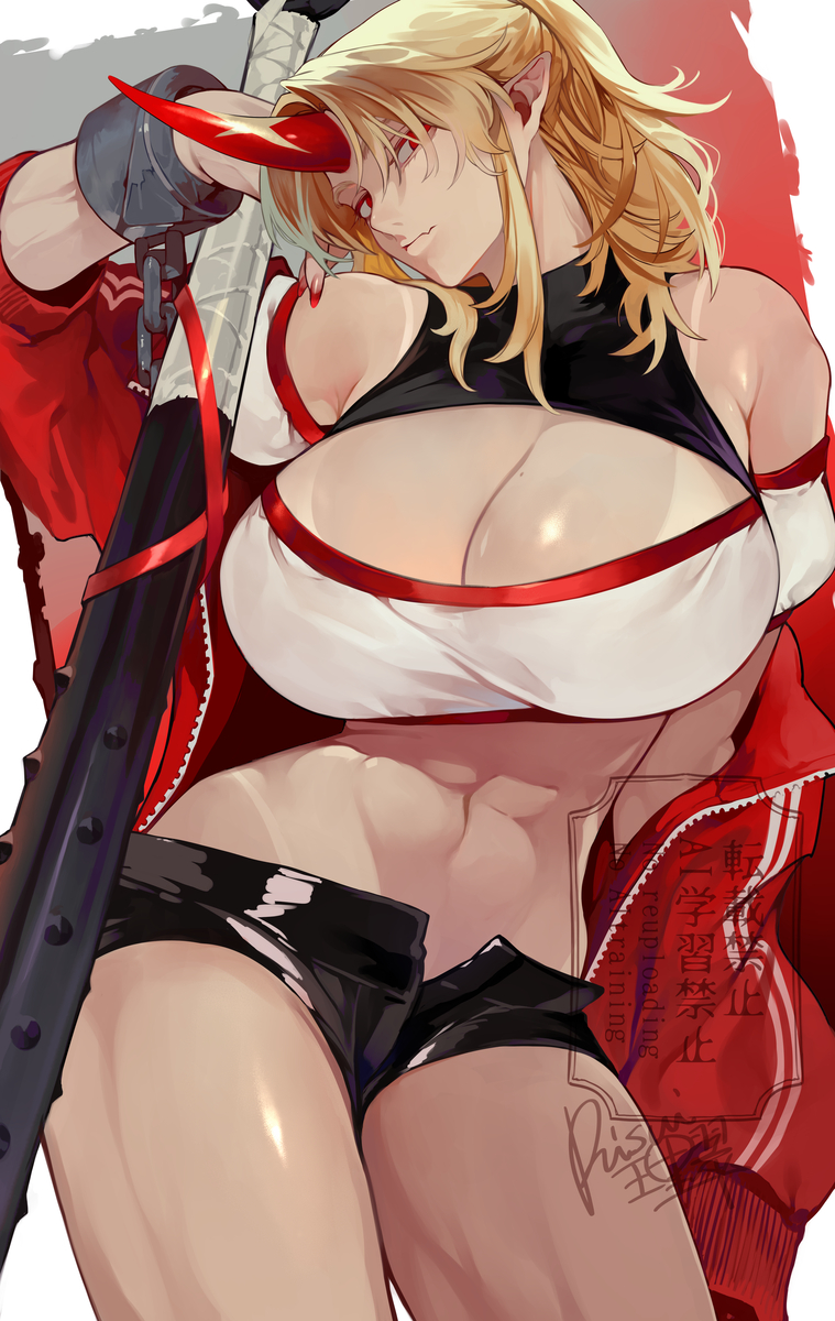 This is a pixiv picture whose title is 勇儀さん.