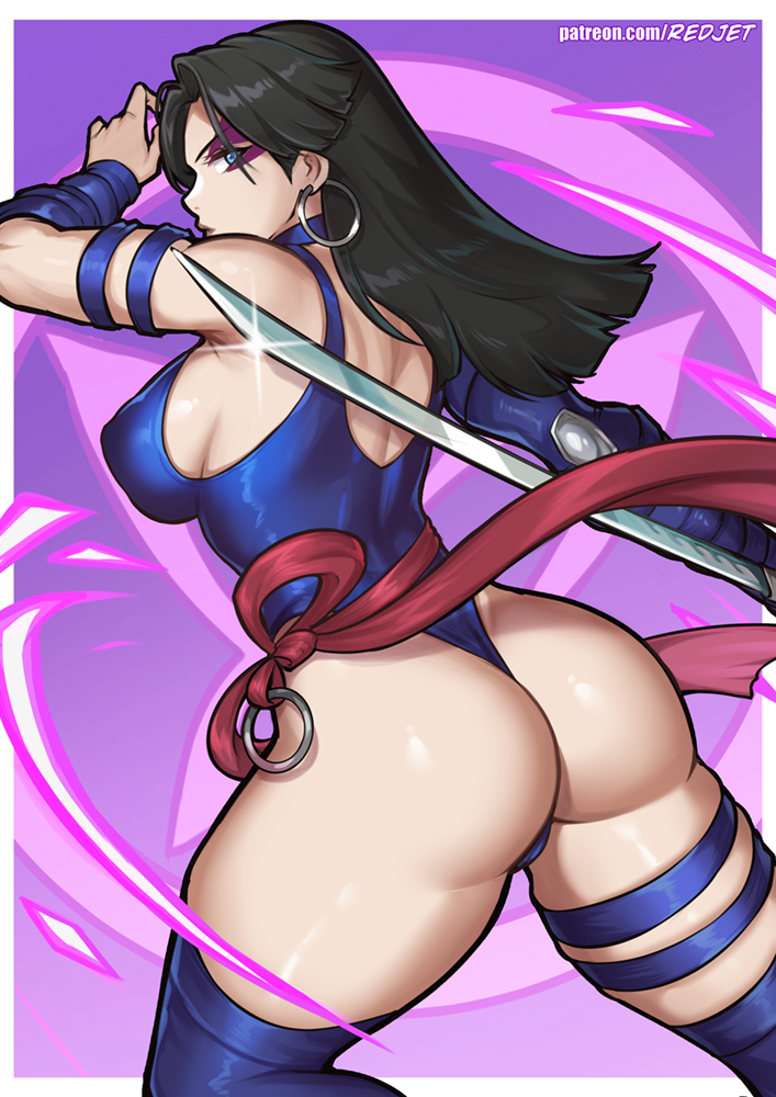 This is a pixiv picture whose title is Psylocke.