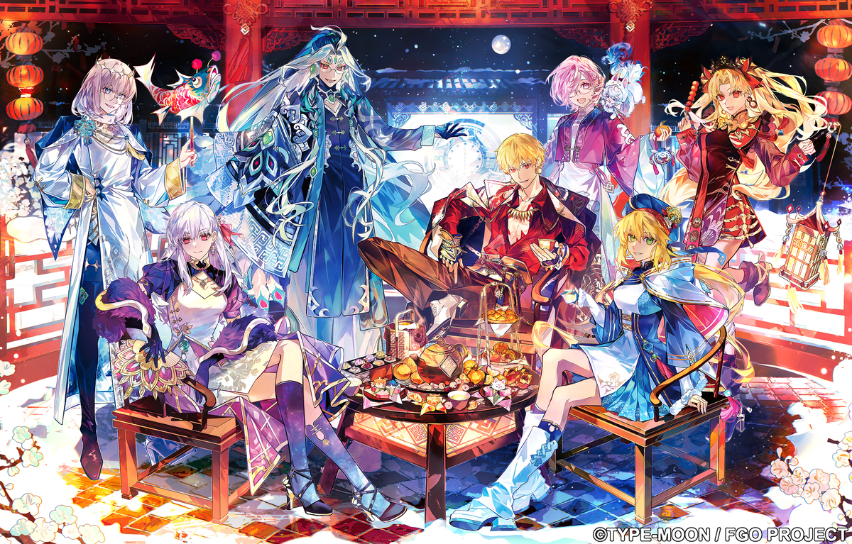 This is a pixiv picture whose title is 【仕事】 FGO 2025春節KV.