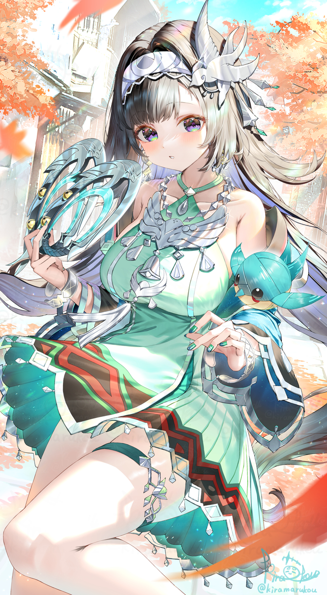 This is a pixiv picture whose title is 藍硯.