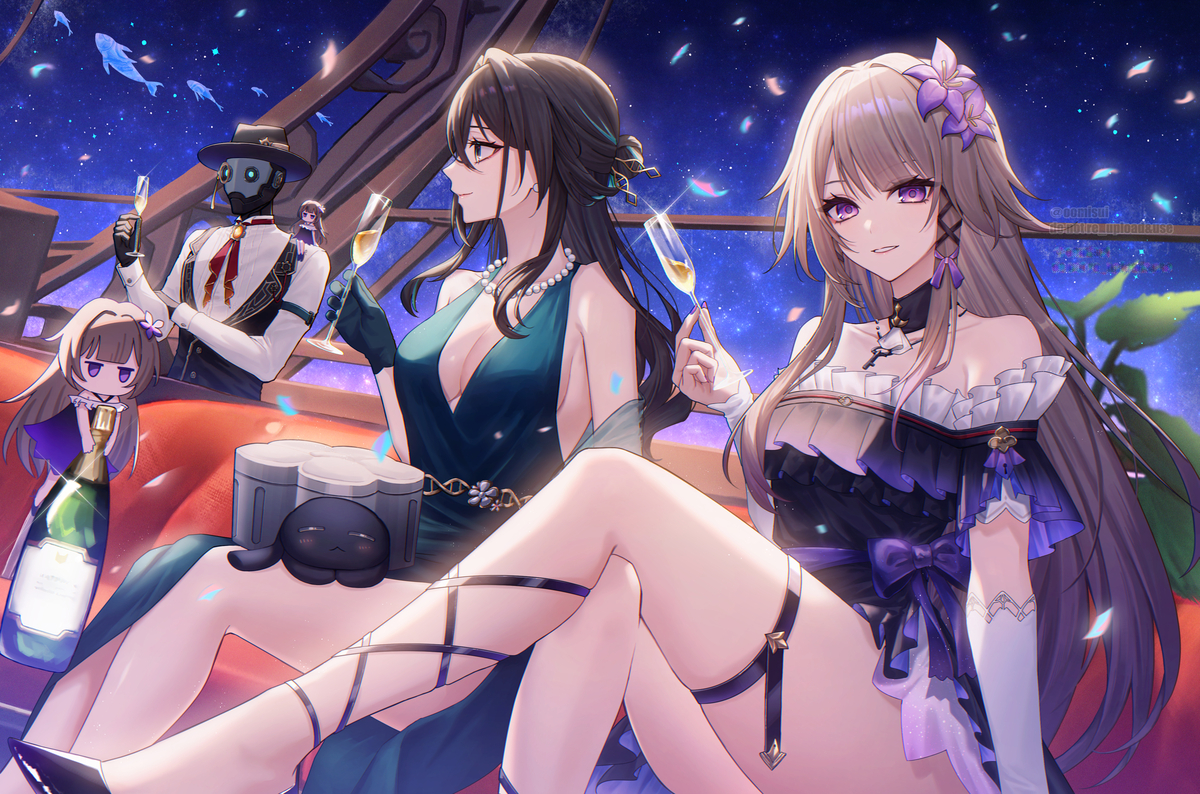 This is a pixiv picture whose title is NewYearsParty🥂.