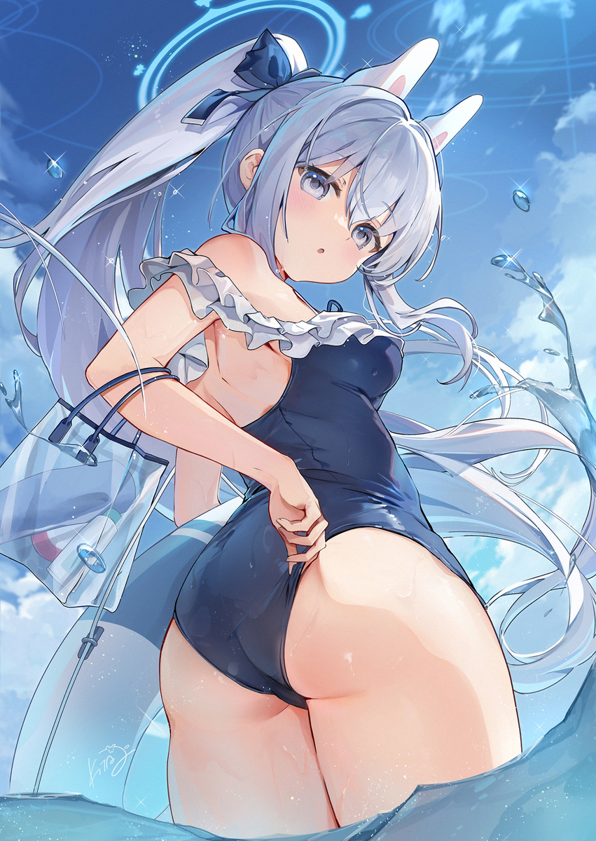 This is a pixiv picture whose title is 水着ミヤコ.
