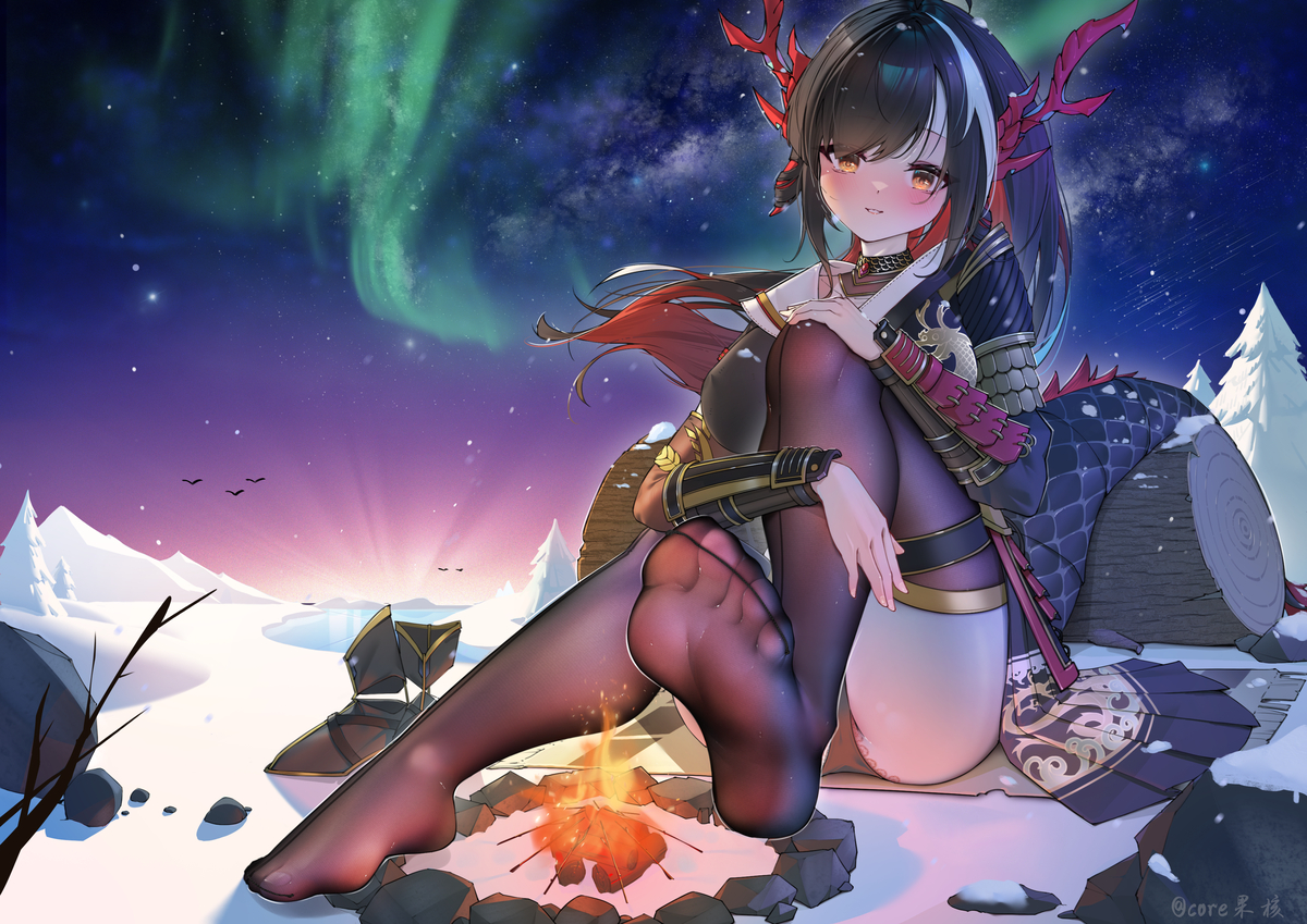 This is a pixiv picture whose title is 果核.