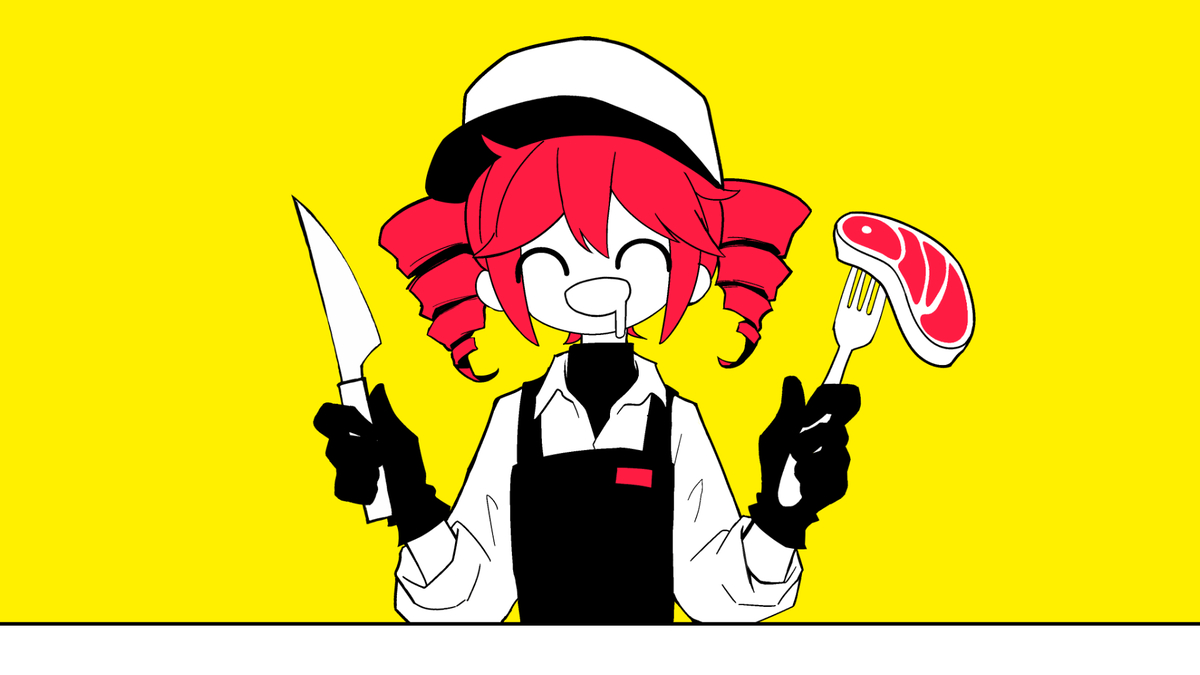 This is a pixiv picture whose title is BUTCHER VANITY / 重音テトSV (cover).