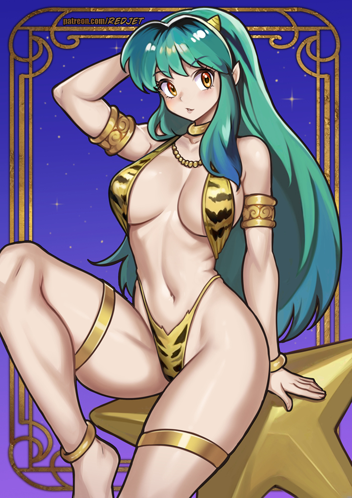 This is a pixiv picture whose title is ラム - Golden Age Exotic Dancer.