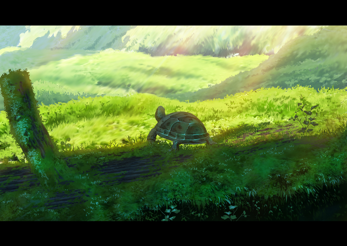 This is a pixiv picture whose title is 緑の世界.