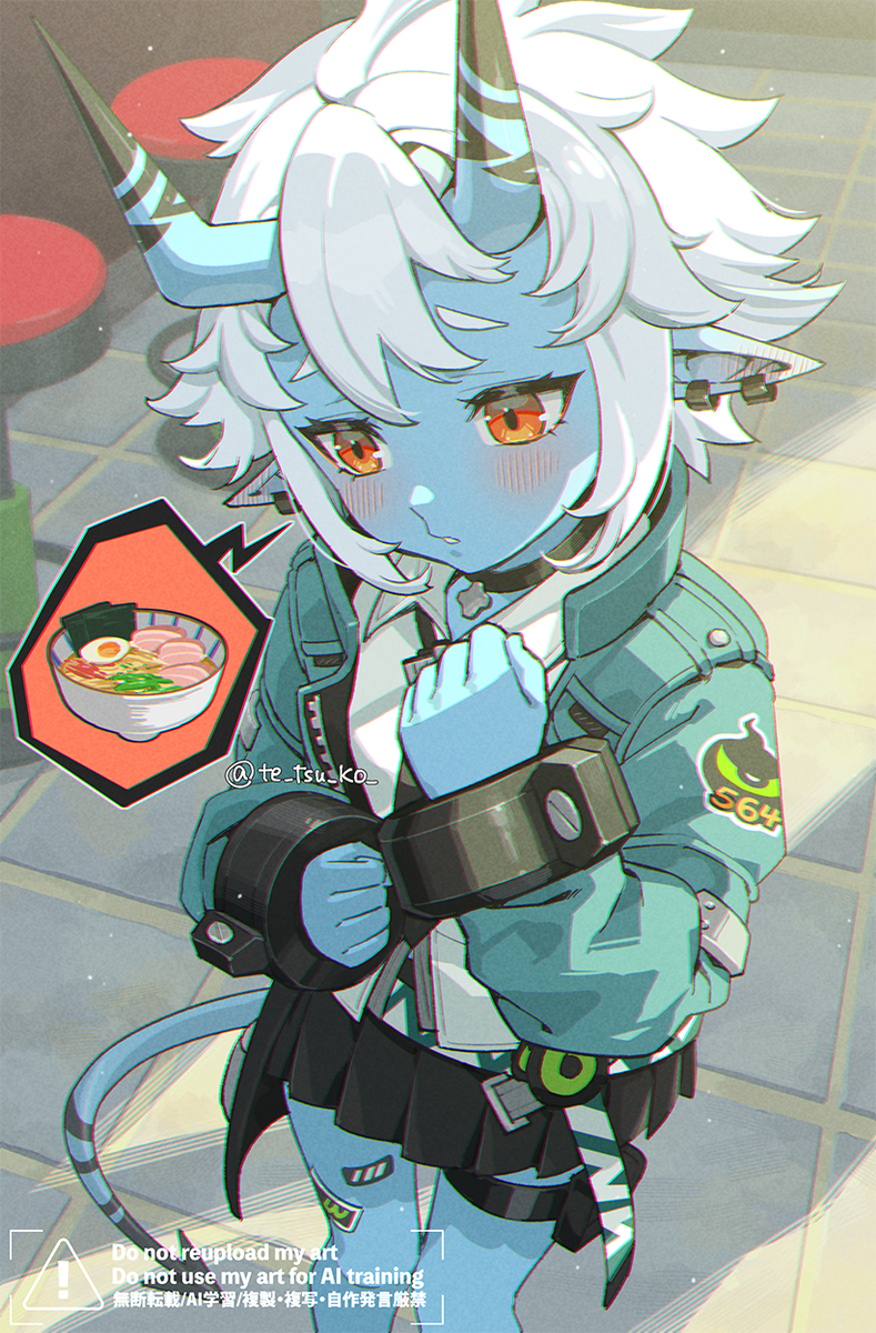 This is a pixiv picture whose title is ラーメンおかわりしすぎて.