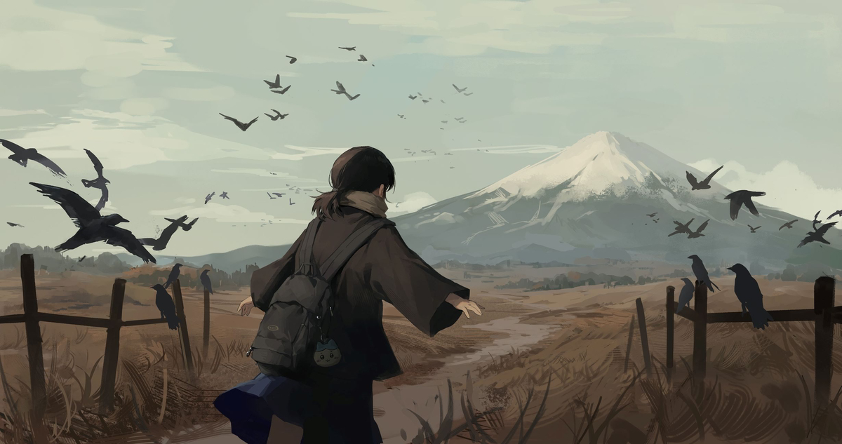 This is a pixiv picture whose title is 山.