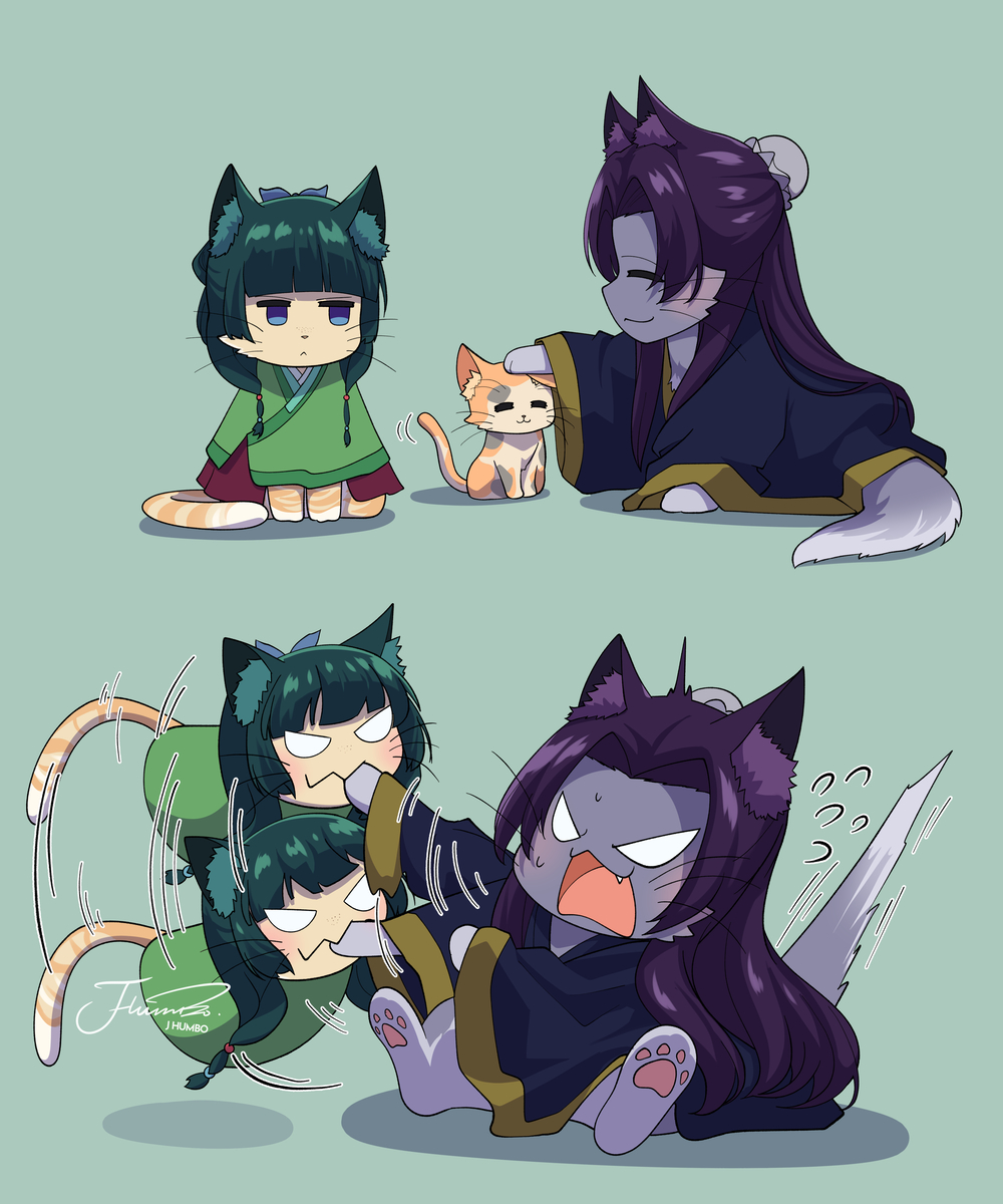 This is a pixiv picture whose title is 🐱🐱🐱.