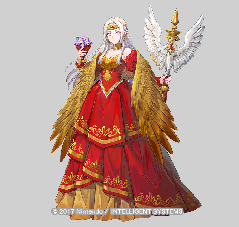 This is a pixiv picture whose title is 【仕事絵】FEH「花冠かむる黒鷲 エーデルガルト」.