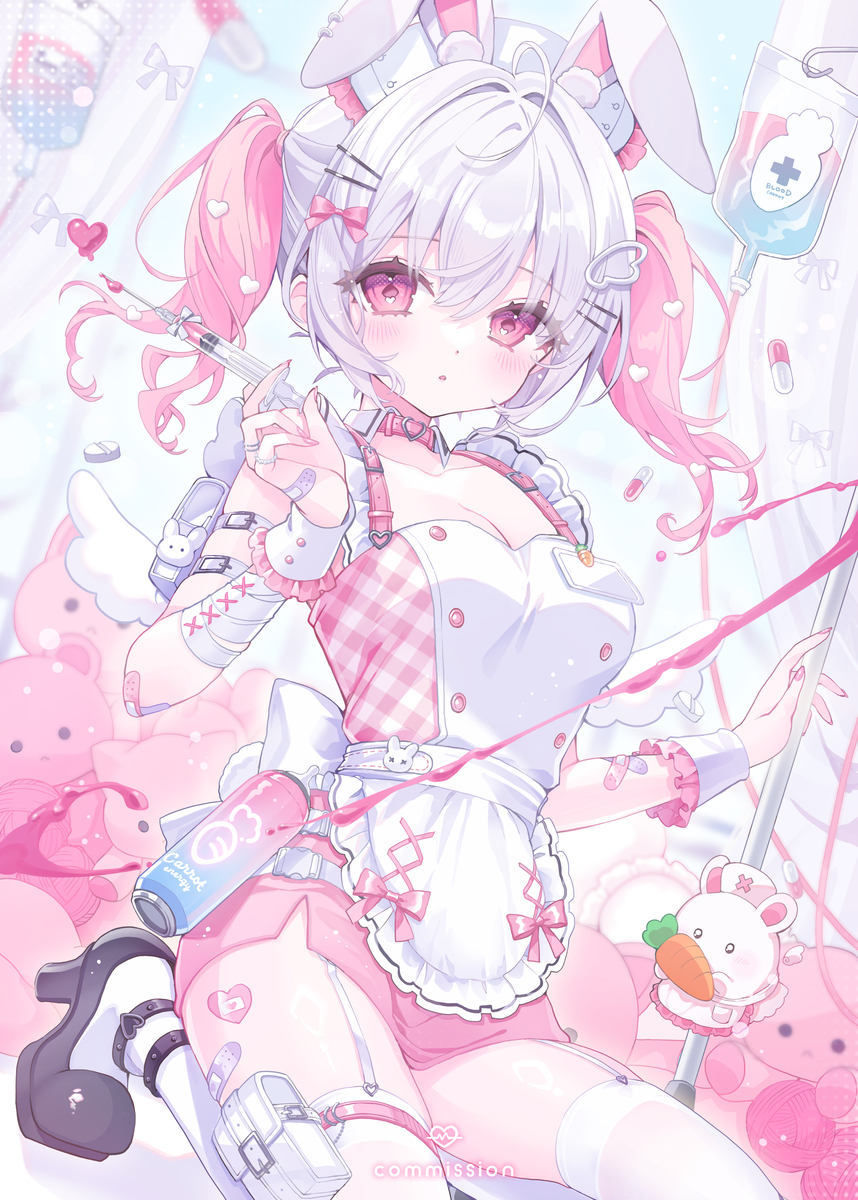 This is a pixiv picture whose title is Skeb🐰.