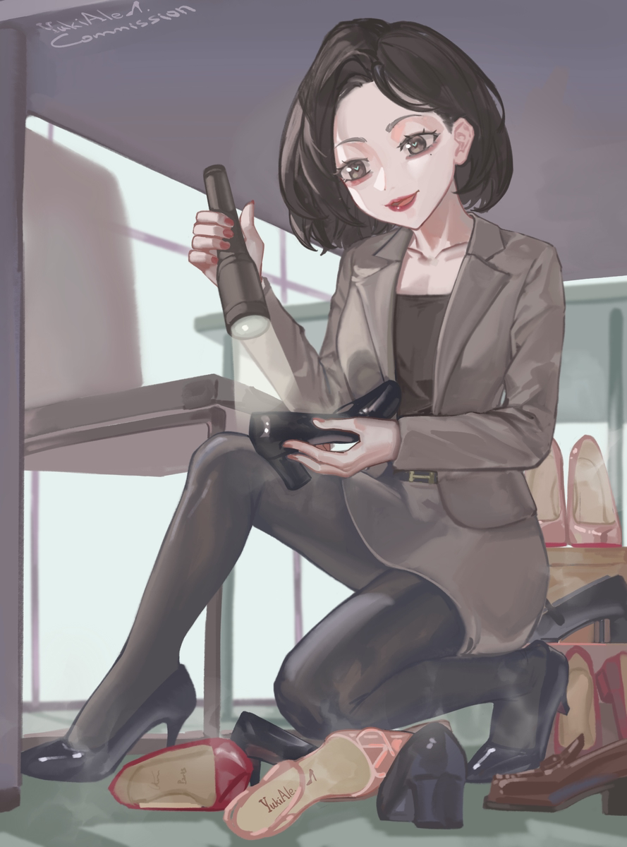 This is a pixiv picture whose title is Check my shoes!.