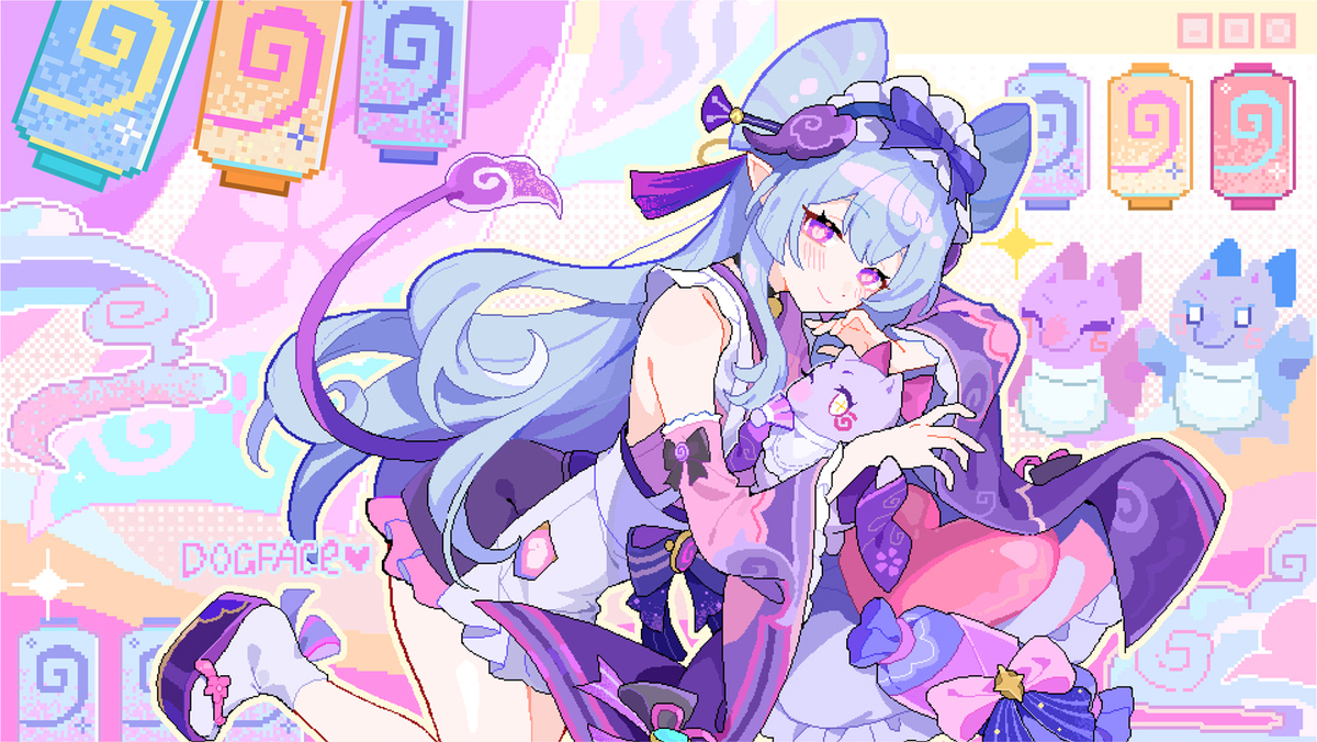 This is a pixiv picture whose title is 假如梦见月瑞希是一款像素游戏♥.