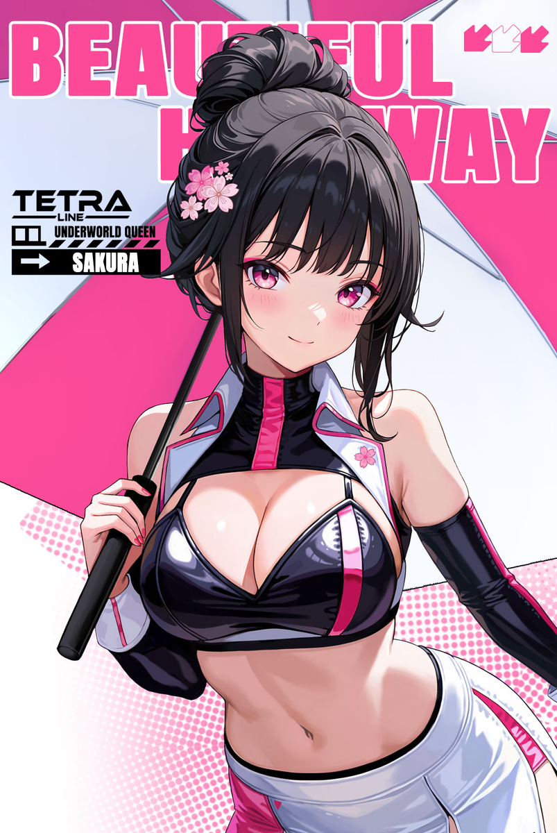 This is a pixiv picture whose title is Nikke レーシングクイーン サクラ.