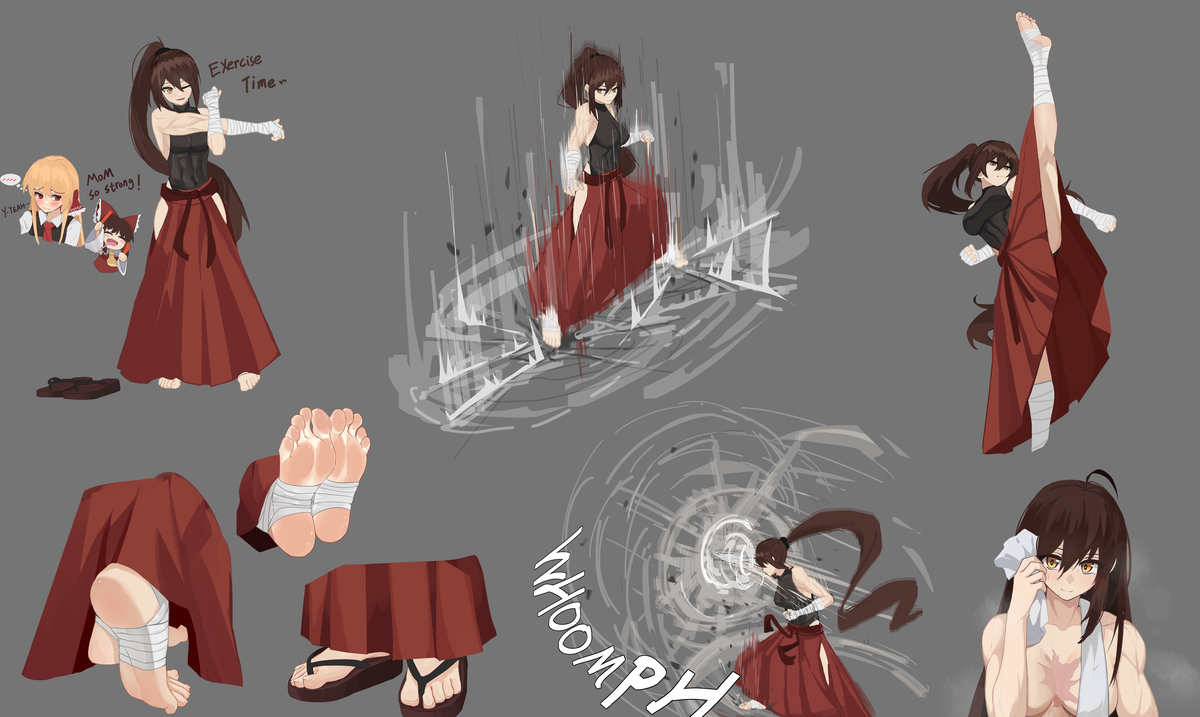 This is a pixiv picture whose title is 先代巫女.