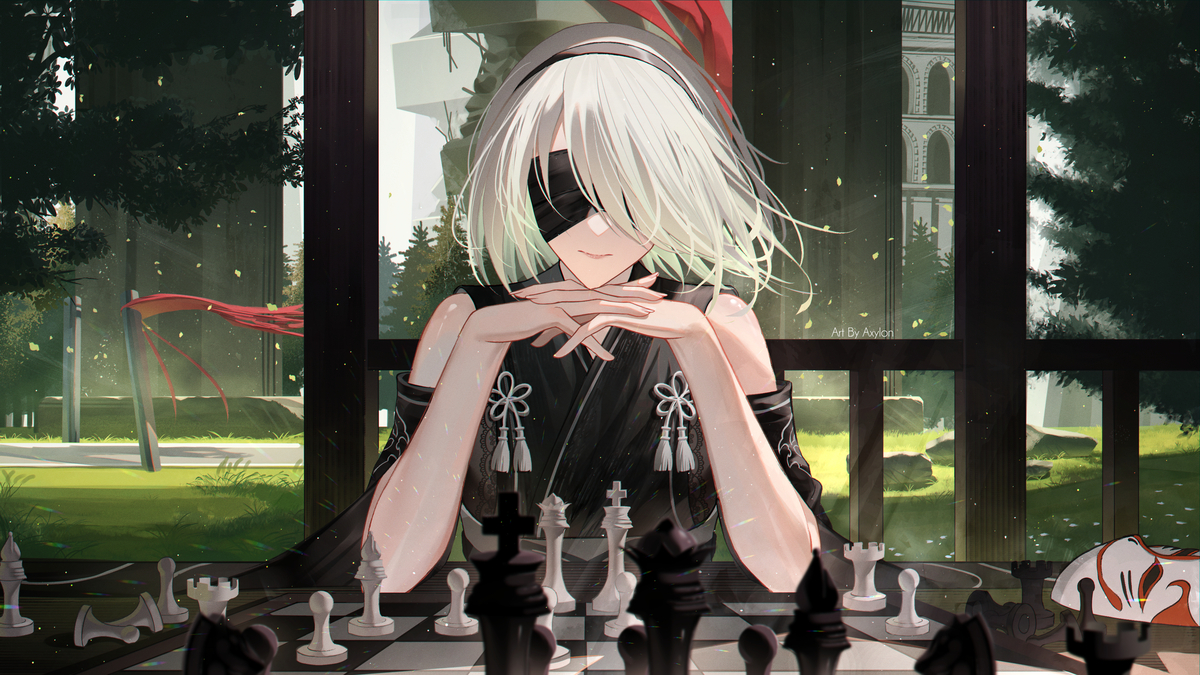 This is a pixiv picture whose title is 2B.