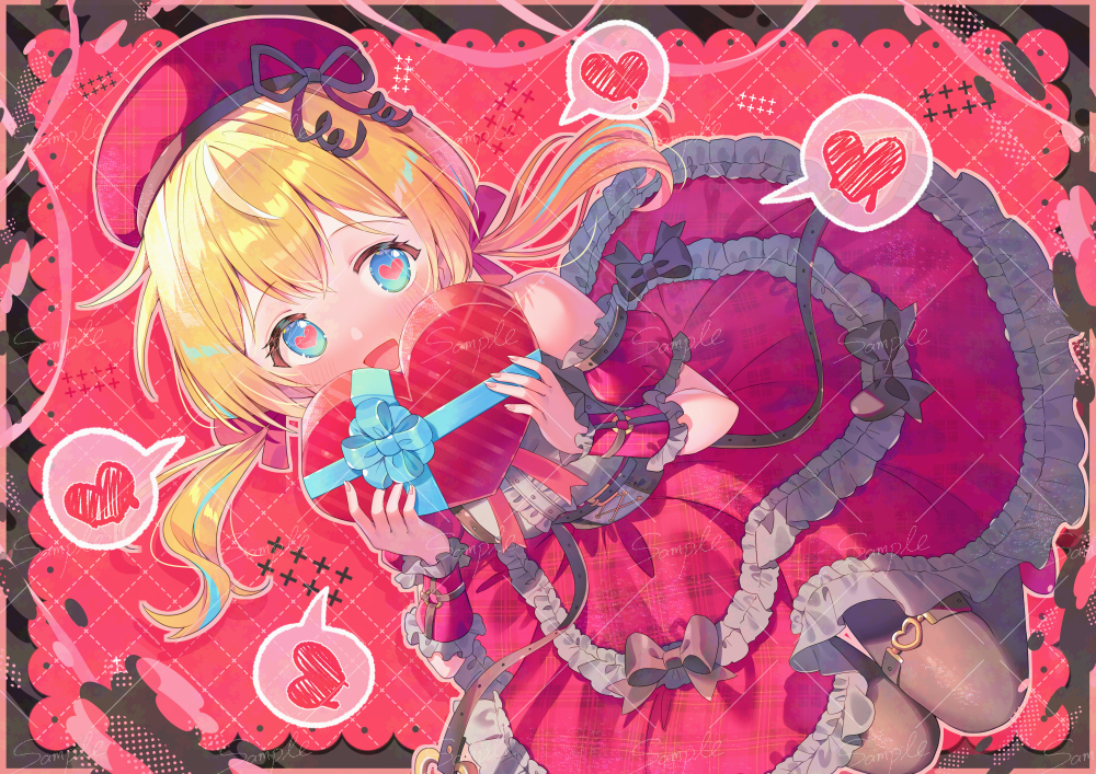 This is a pixiv picture whose title is 【お仕事】涼風しとらさんバレンタインイラスト.