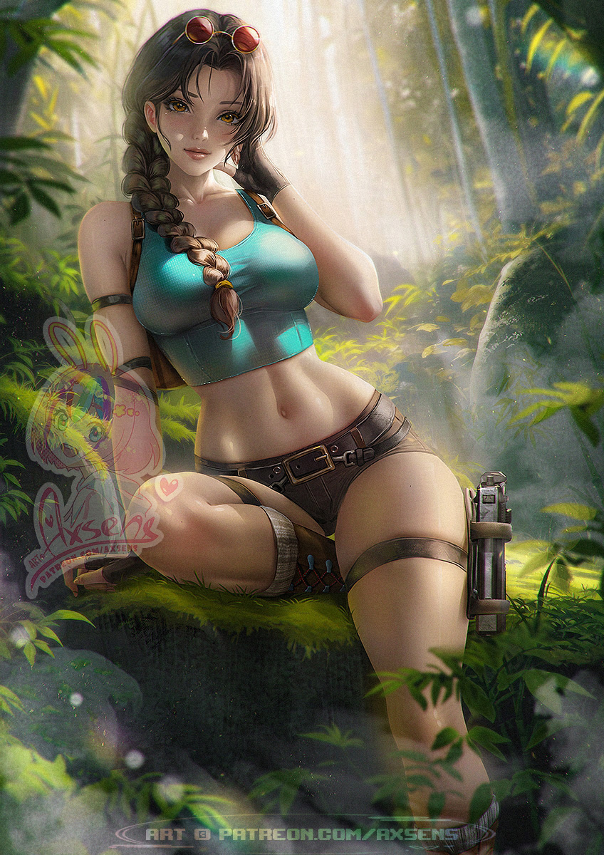 This is a pixiv picture whose title is ララ・クロフト / Lara Croft.