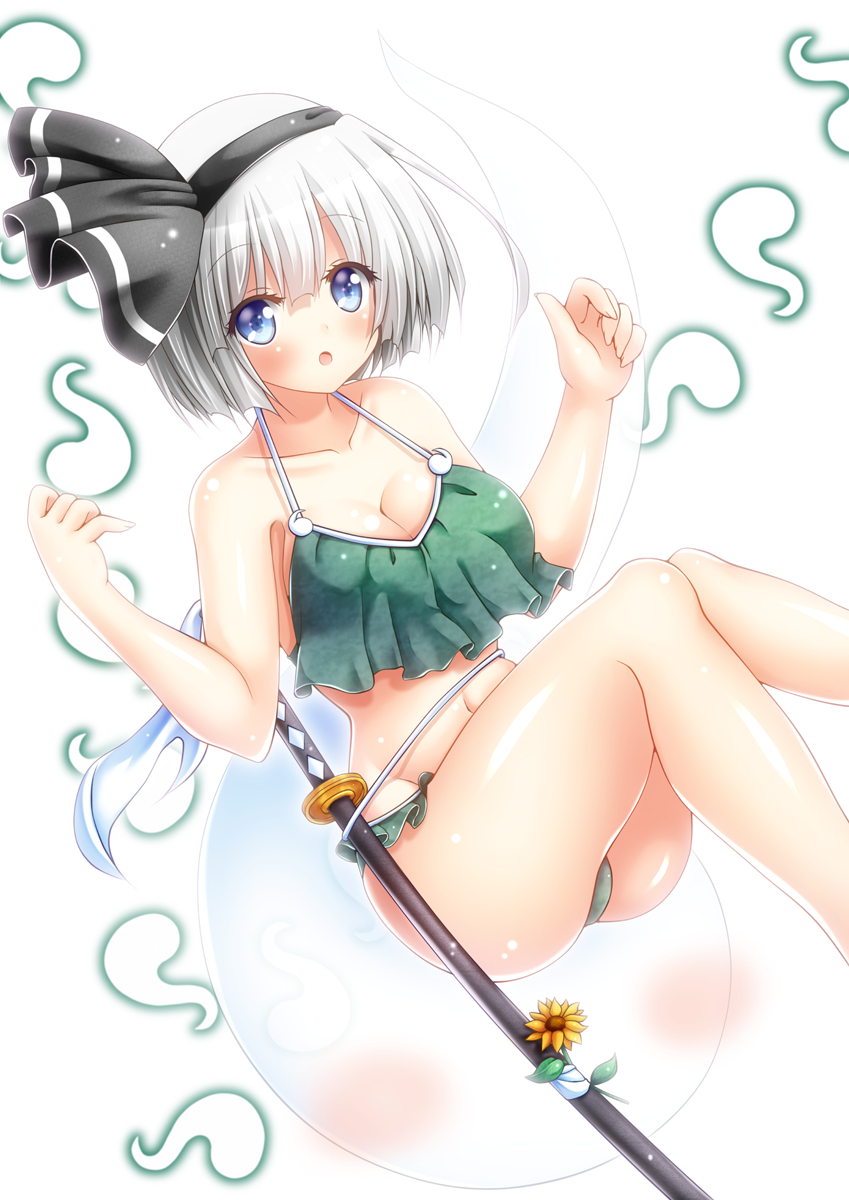 This is a pixiv picture whose title is 水着妖夢ちゃん.