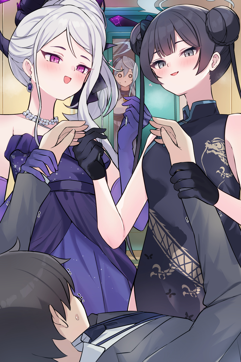This is a pixiv picture whose title is 仲良く先生を頂きましょう♡.