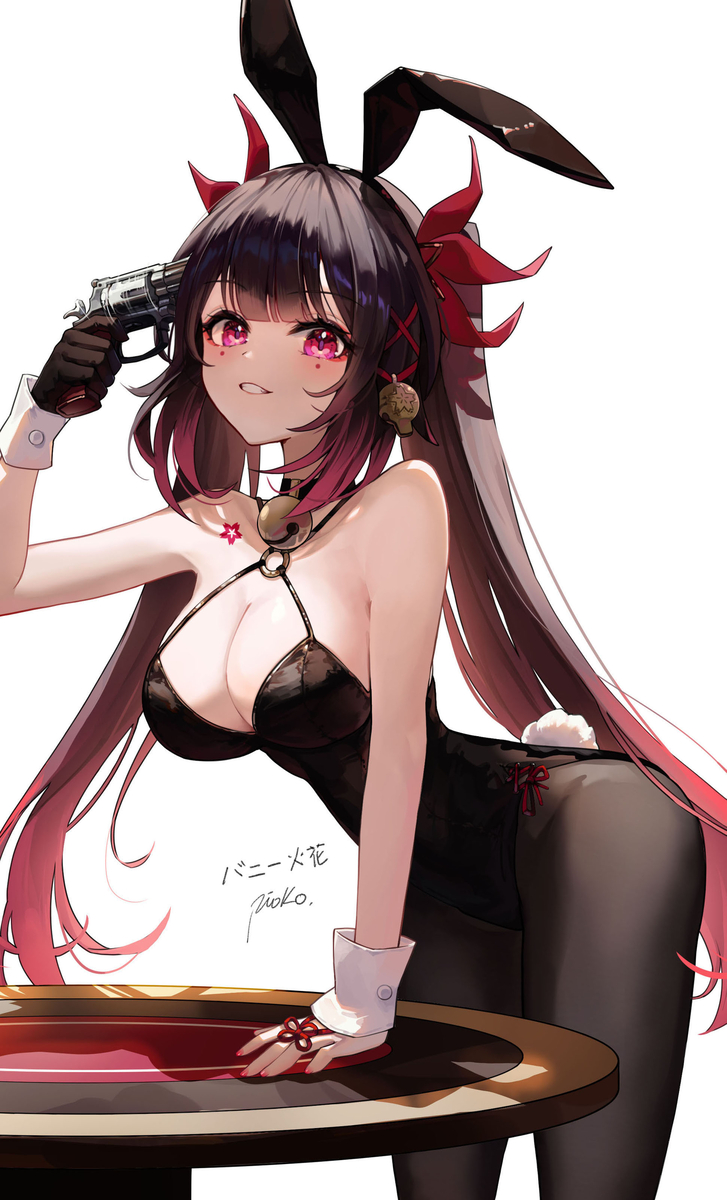 This is a pixiv picture whose title is バニー花火.