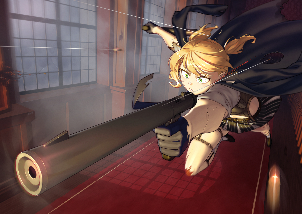 This is a pixiv picture whose title is Run n' Gun.