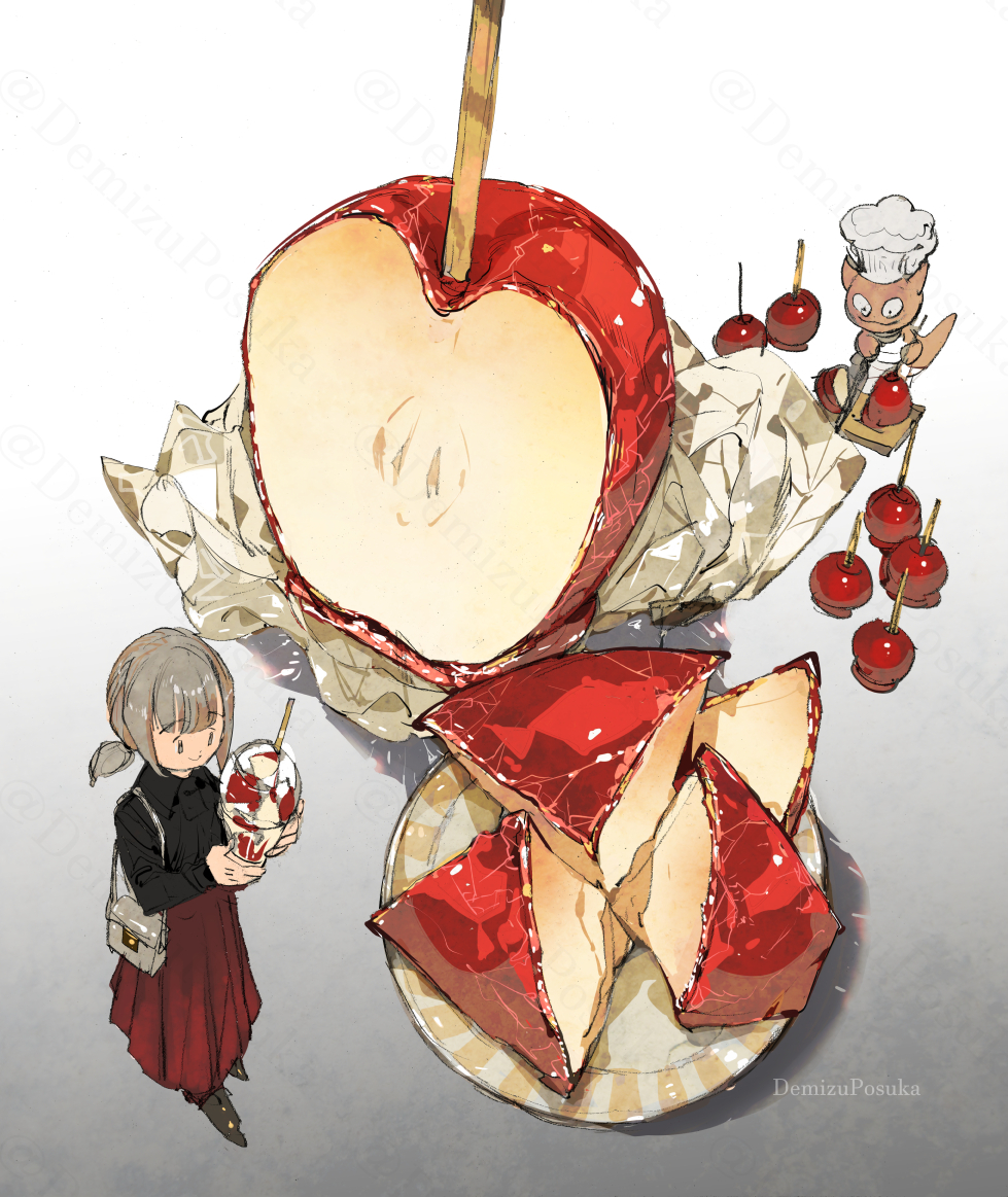 This is a pixiv picture whose title is カットりんごあめ.