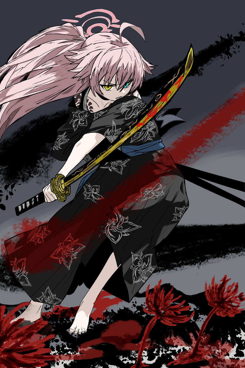 This is a pixiv picture whose title is 小鳥遊ホシノ×黒雲会.