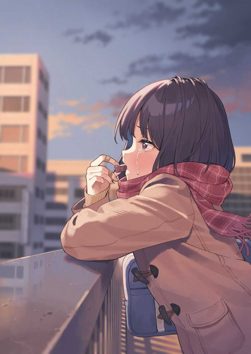 This is a pixiv picture whose title is 涙のバレンタイン.