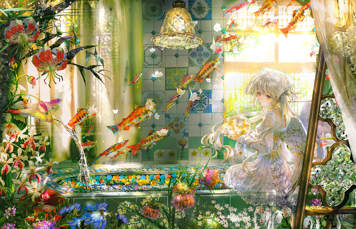This is a pixiv picture whose title is 花.