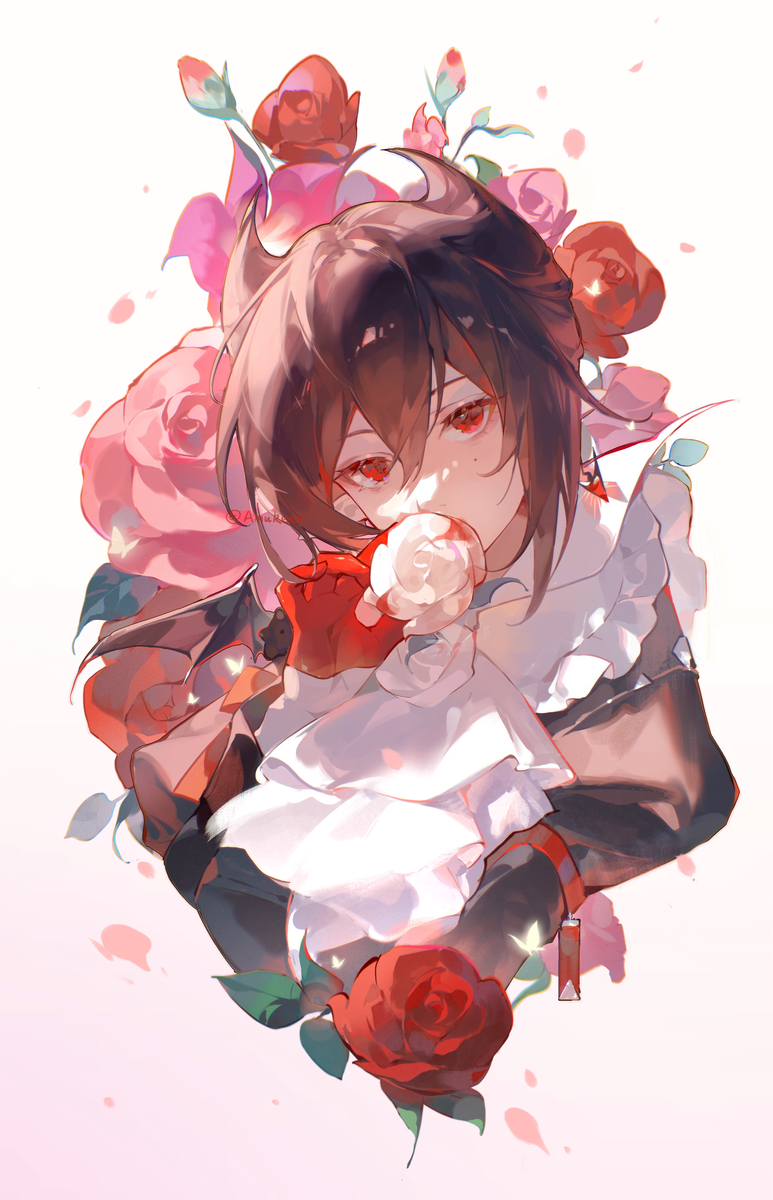 This is a pixiv picture whose title is 血バラ.