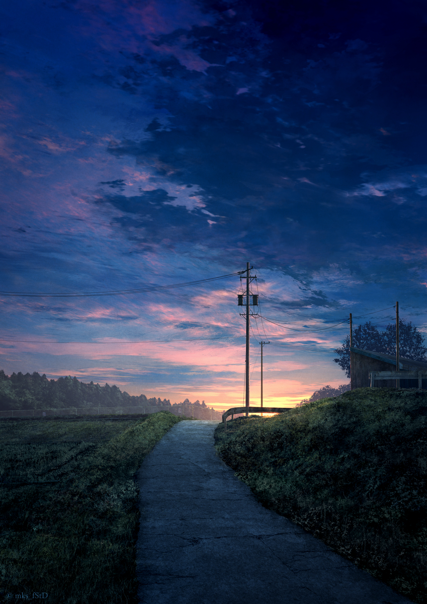 This is a pixiv picture whose title is 帰路9.