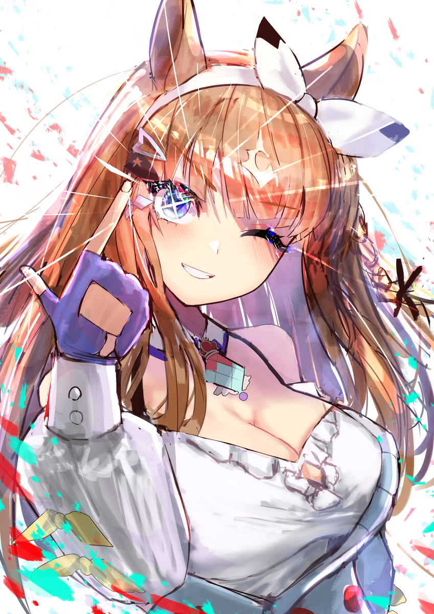 This is a pixiv picture whose title is 祝！アーモンドアイさん.