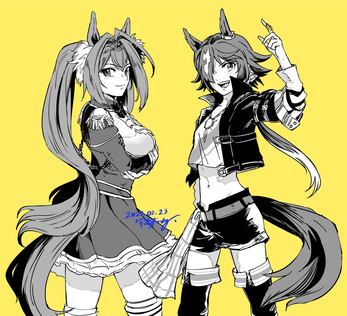 This is a pixiv picture whose title is ライバル.