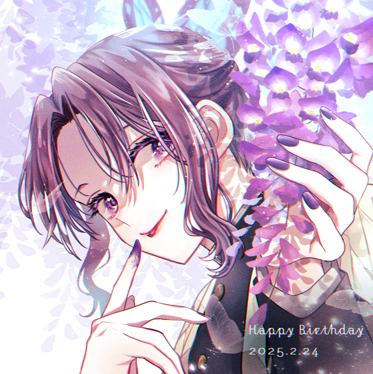 This is a pixiv picture whose title is 優しい笑顔の裏に.