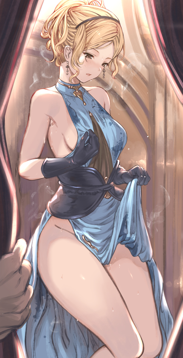 This is a pixiv picture whose title is ジータちゃん覗き見.