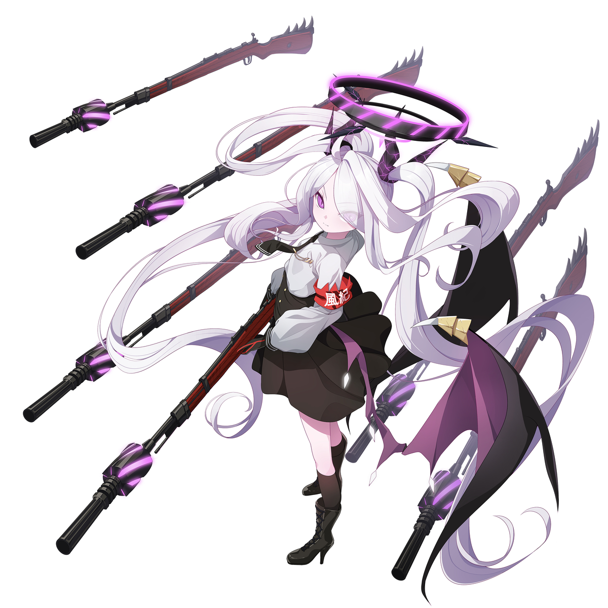 This is a pixiv picture whose title is 空崎ヒナが転校しました シリーズ -風紀委員会(?) ヒナ-.
