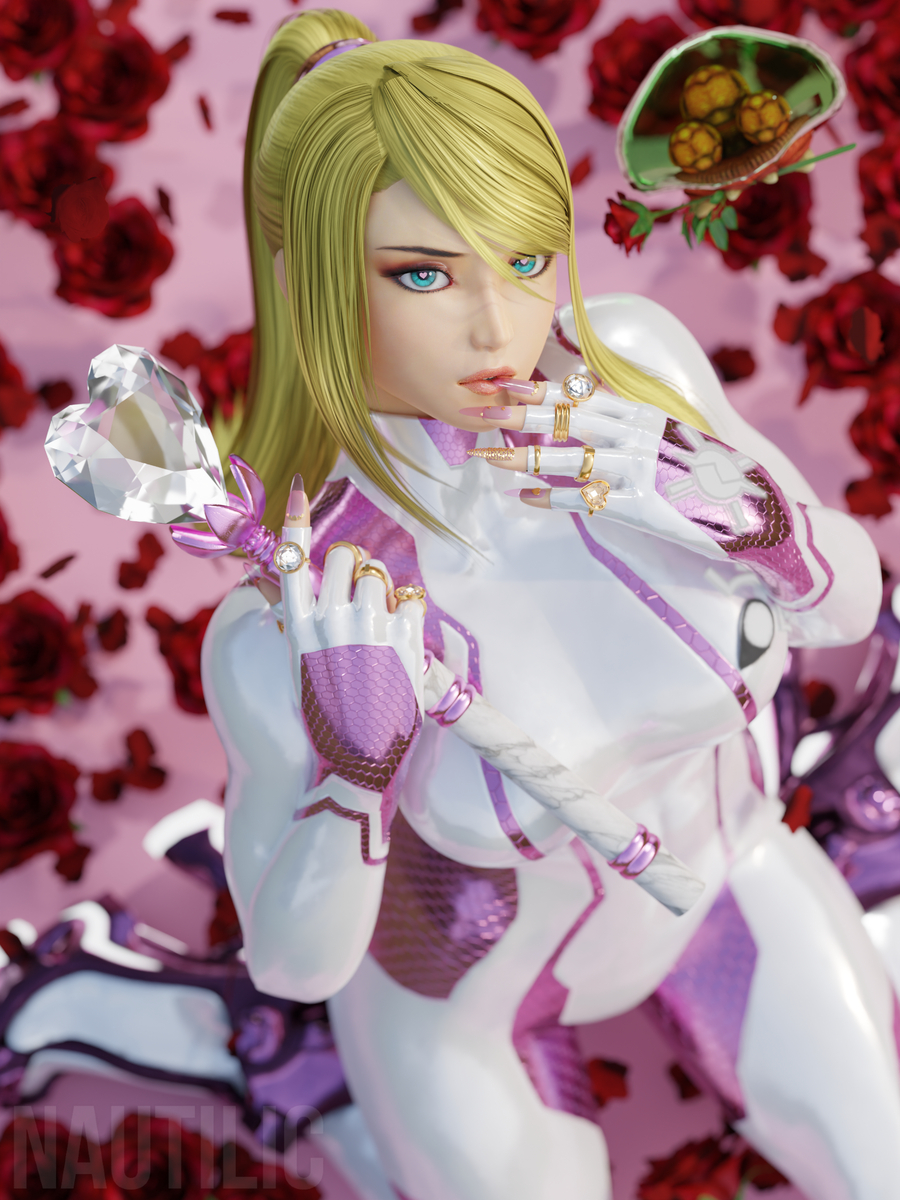 This is a pixiv picture whose title is Valentine Suit Samus.