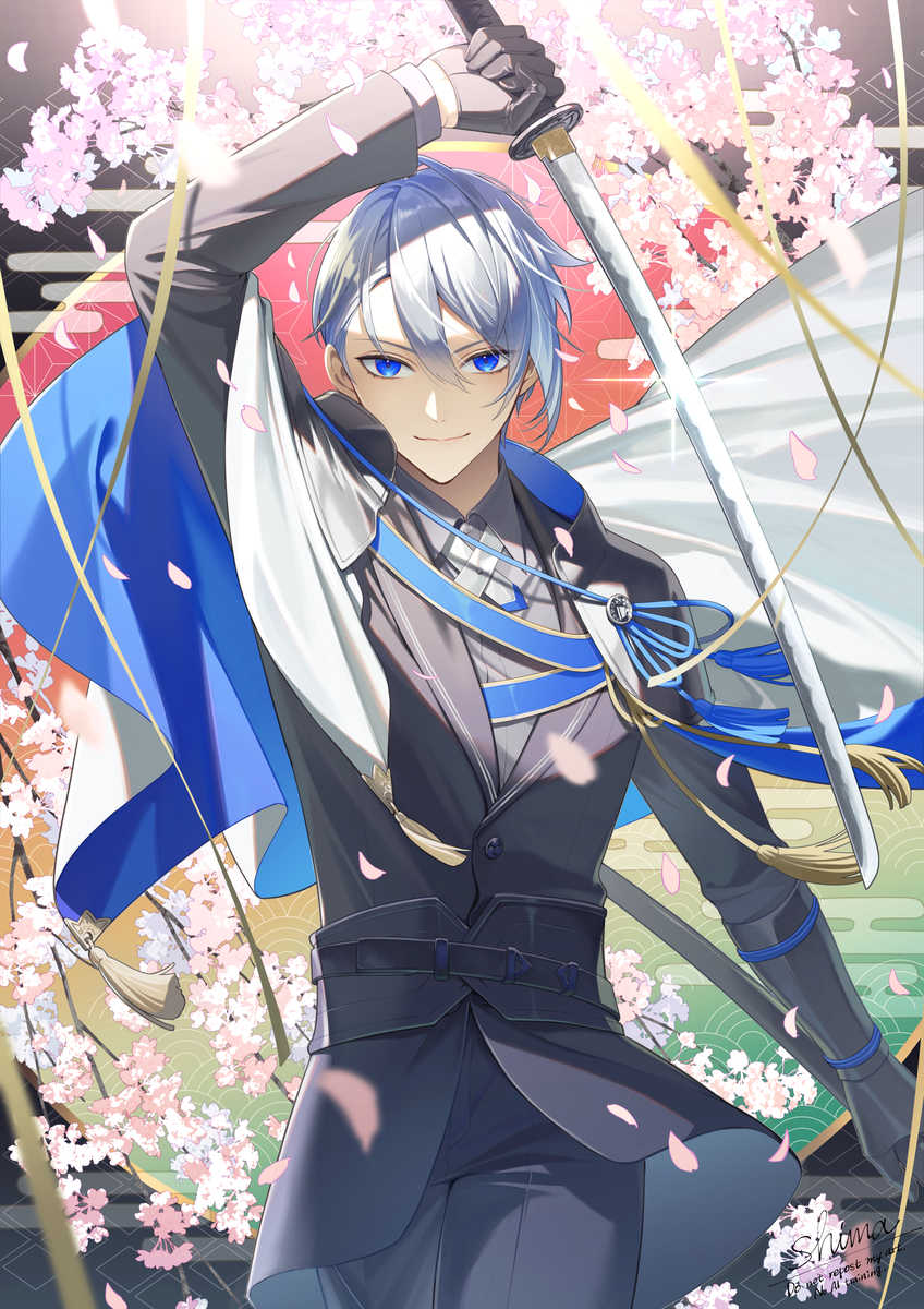 This is a pixiv picture whose title is 長義.