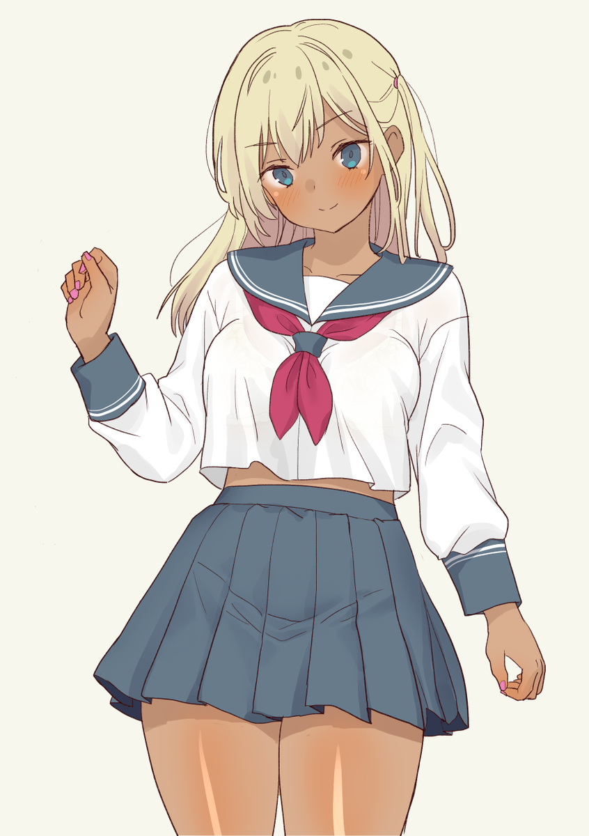 This is a pixiv picture whose title is セーラー服ギャル崎さん.