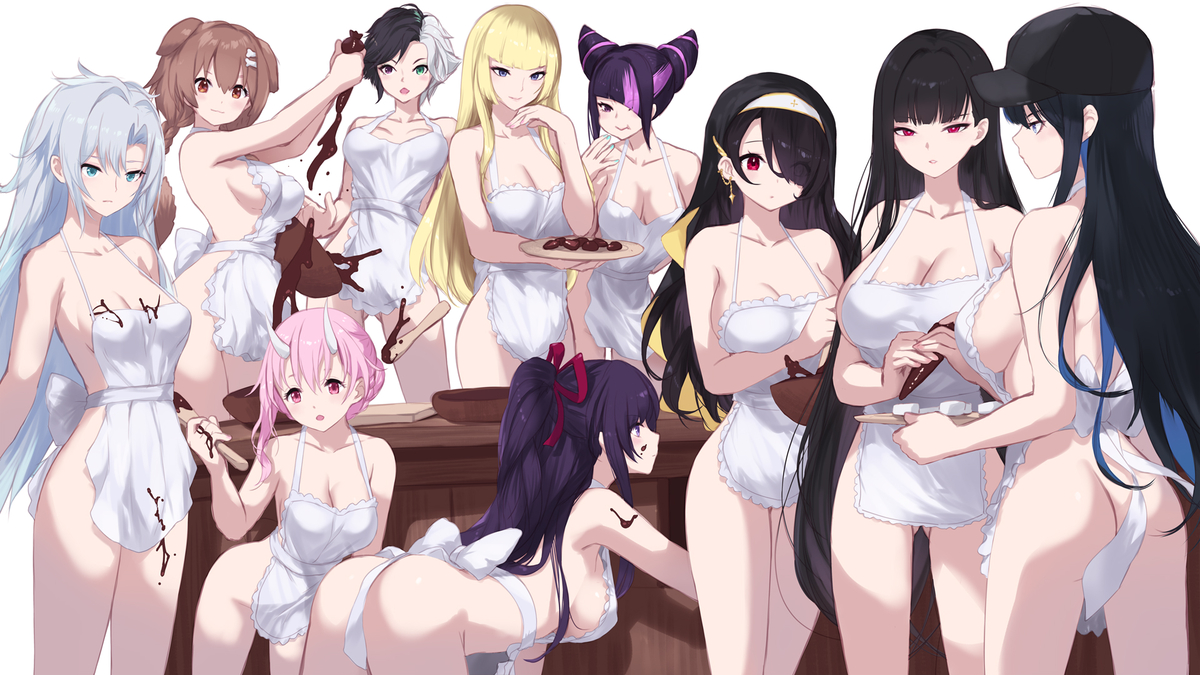 This is a pixiv picture whose title is February Girls.