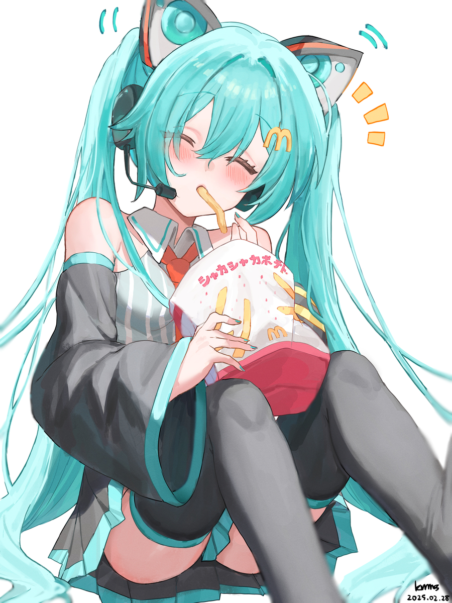 This is a pixiv picture whose title is ミクとシャカろ！.