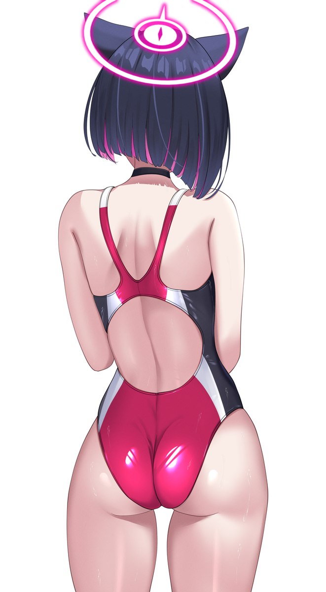 This is a pixiv picture whose title is カズサの背中です（競泳）.